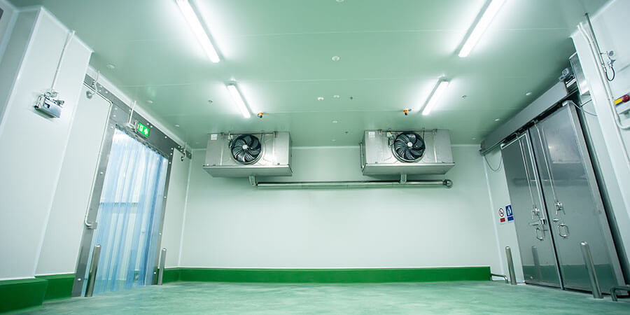 Commercial freezer room